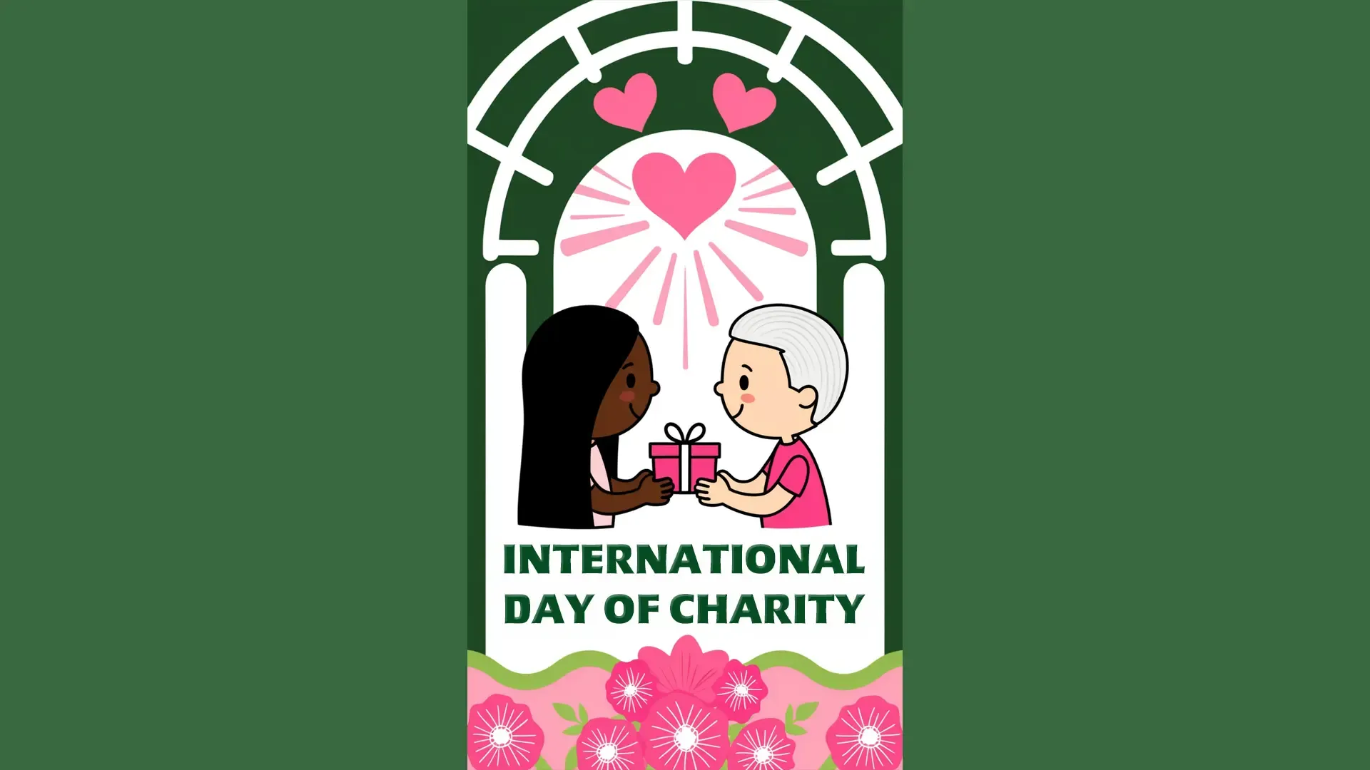 Minimalist Cartoon Style Charity Event Instagram Story Design image